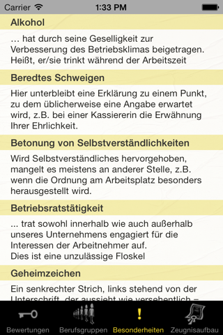 Arbeitszeugnis screenshot 3