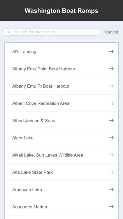 Washington Boat Ramps & Fishing Ramps