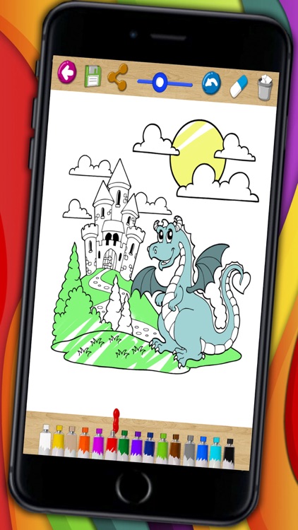 Dragons coloring book & paint fantastic animals