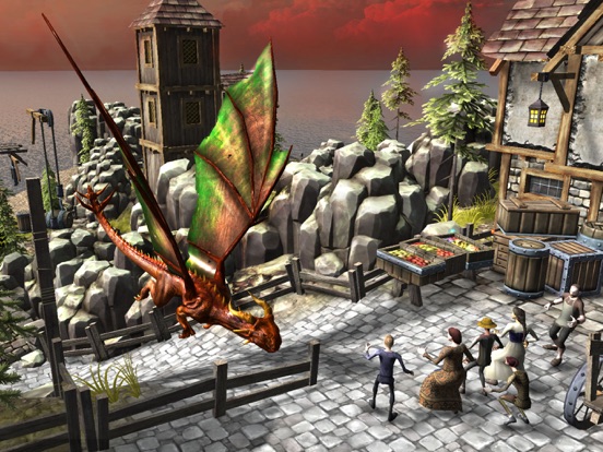 Dragon Fury Simulator 3D - игра хищников мести полета моделирование для iPad