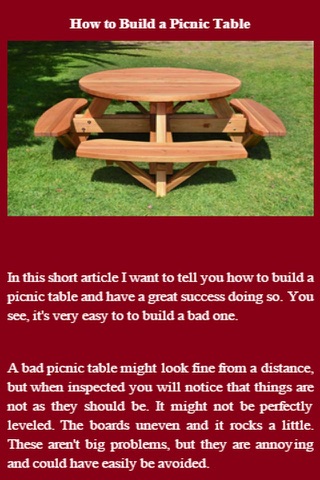 How To Build A Picnic Table screenshot 3