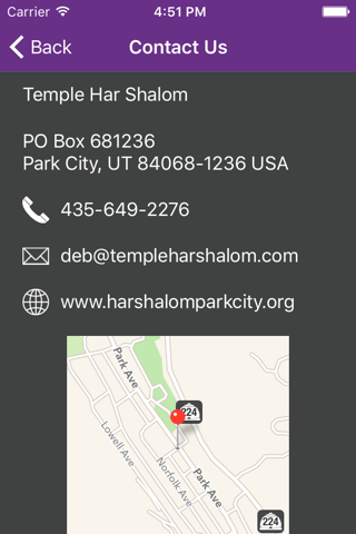 Temple Har Shalom screenshot 2