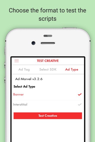 MRAID Ads SDK Tester - náhled
