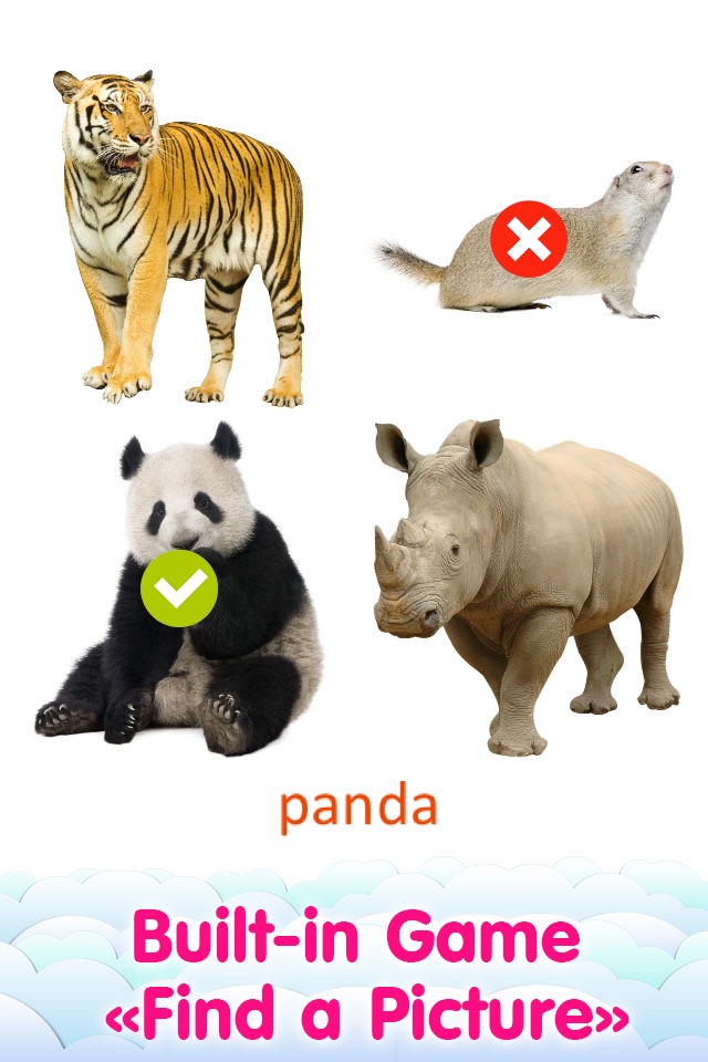 Animal for kids - Learn My First Words with Child Development Flashcards screenshot 2