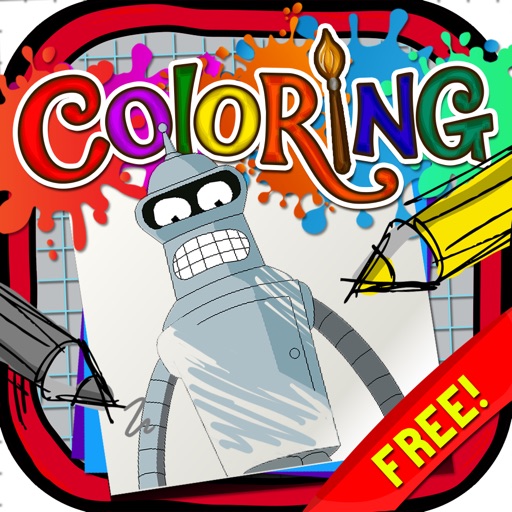 Coloring Book : Painting  Picture Futurama  Cartoon  Free Edition icon