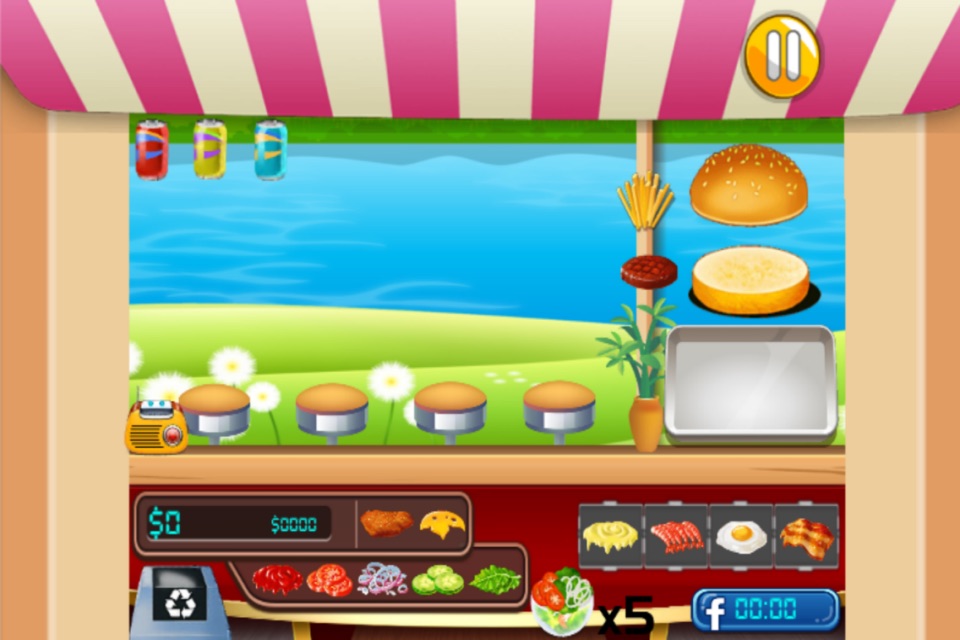 Hamburger Star Cooking Game - maker food burger for girls and boys screenshot 3
