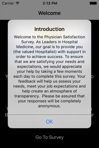 Physician Satisfaction App 1.0 screenshot 2