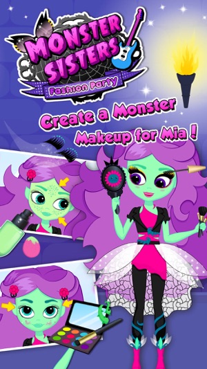 Monster Sisters Fashion Party - Crazy Makeup, Dress Up & Hai(圖4)-速報App