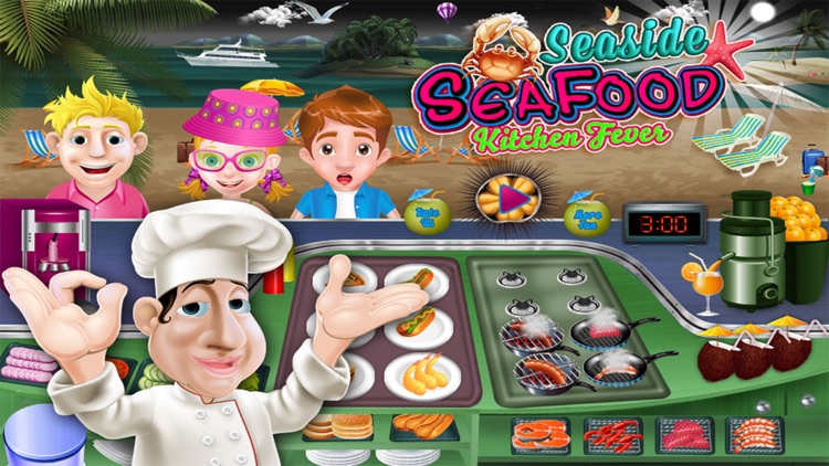 Seaside Seafood Kitchen Fever Cooking Girls Games