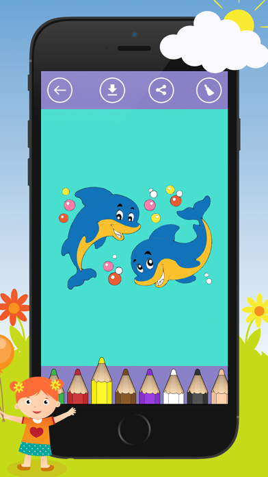 How to cancel & delete Underwater & sea animal Coloring Book for Kids from iphone & ipad 2