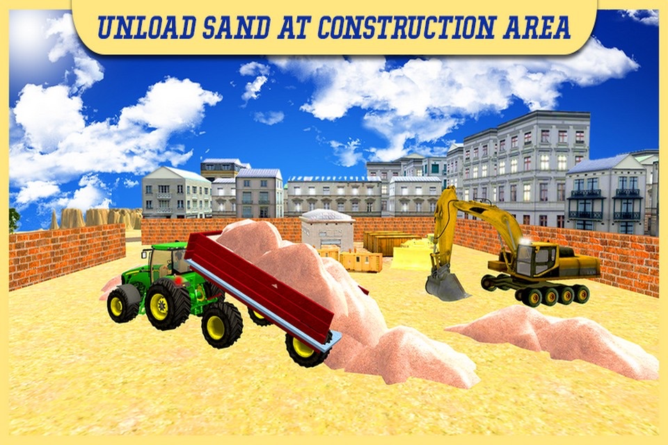 Tractor Sand Transporter Sim screenshot 2