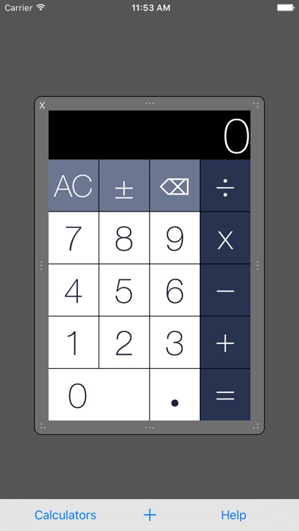 Multiple Resizable Calculators