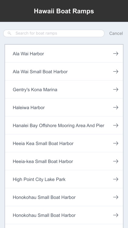 Hawaii Boat Ramps & Fishing Ramps