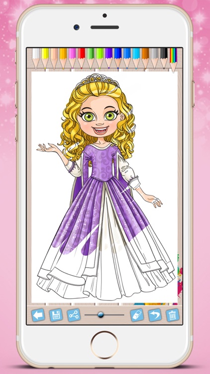 Royal Princess Coloring Book - Paint fairy tale princesses screenshot-3