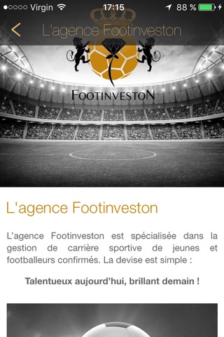 Footinveston - Football Agency screenshot 3