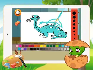 Baby Dino Coloring Book  - Dinosaur Drawing paint and color pages games for kids, game for IOS