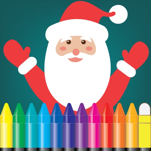 Santa Calus coloring and ABCs - 123s  activities kids games icon