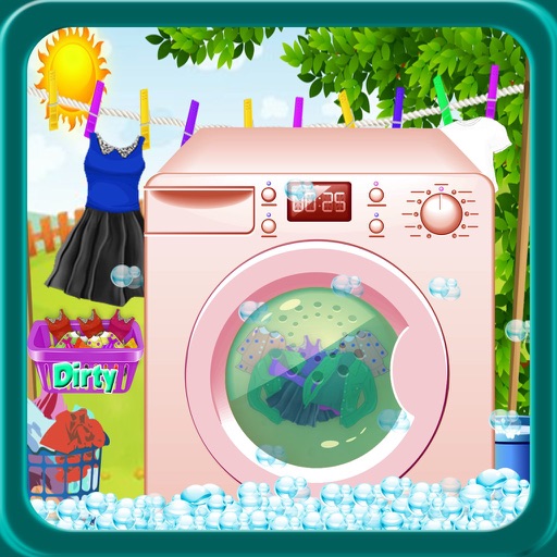 Kids Laundry Washing Dirty Baby Clothes Cleanup Time iOS App