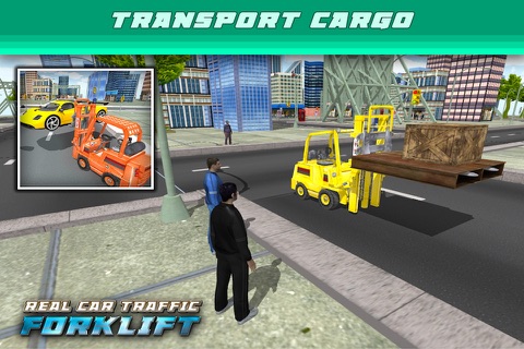 Real Car Traffic Forklift Simulator 3D screenshot 4
