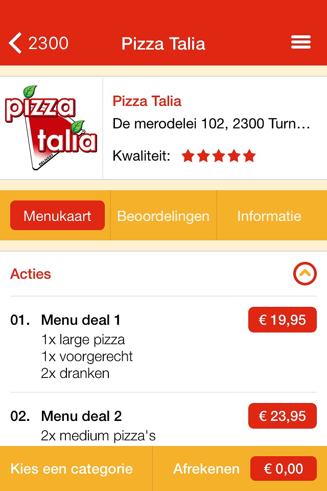 Pizza Talia screenshot 3