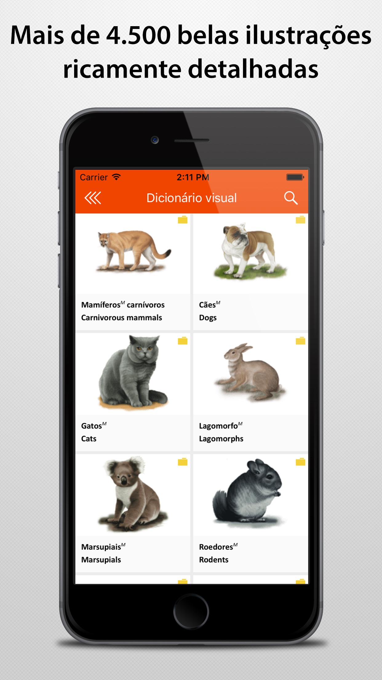 Screenshot do app Dicionário Visual JOURIST