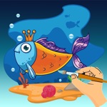 Sea Animals Coloring -  All In 1 Cute Animal Draw Book Paint And Color Pages Games For Kids