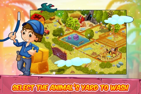 Zoo Wash – Cleanup messy & dirty animal yard in this salon game for kids screenshot 2