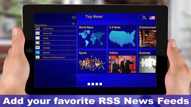 hashGAB - RSS News Feed Reader & Video Parody/Meme Maker