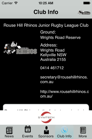 Rouse Hill Rhinos Junior Rugby League Club screenshot 2