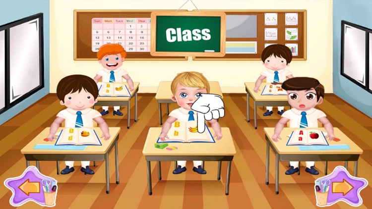 Little Baby First Day School -Memory & Coloring Learning games for kids, toddlers and girls
