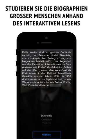 Dali - interactive biography screenshot 2