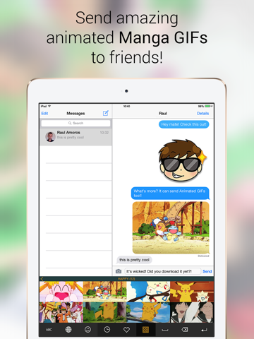 MangaKey Anime and Manga Keyboard for Otaku - Themes GIFs Stickers screenshot