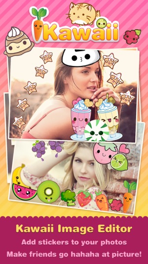 Kawaii Sticker Photo Editor - Girls Self