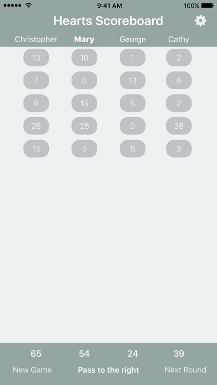 Hearts Scoreboard - Keep Track of your Hearts Scores! screenshot-3