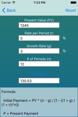 GeneralFinanceCalc screenshot 3