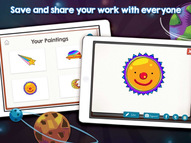 PaintPad Space School Edition: A fun and simple drawing, col(圖4)-速報App