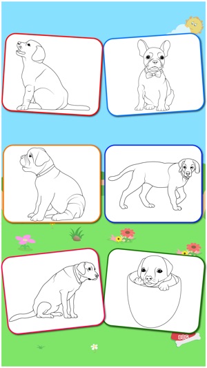 Puppies Dog coloring book for children Free : Draw and Paint(圖3)-速報App