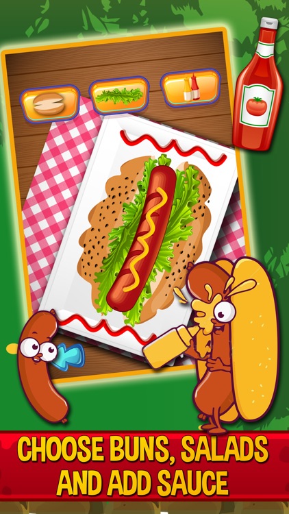 Hotdog Maker- Free fast food games for kids,girls & boys
