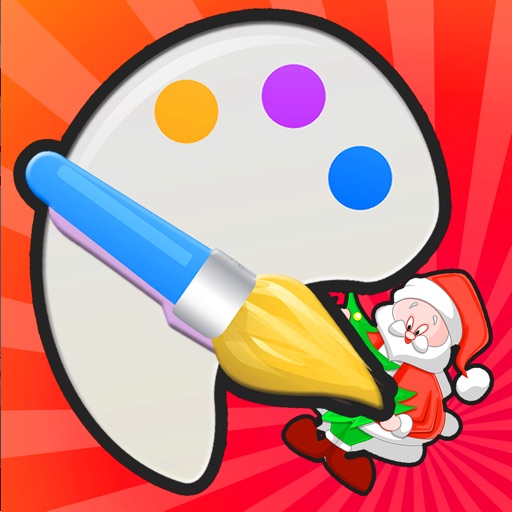 Christmas Kids Coloring Book Crayon free iOS App