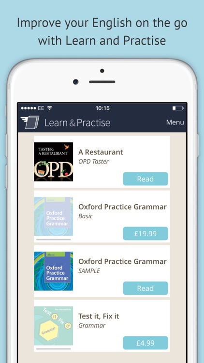 Learn and Practise: English to Go from Oxford