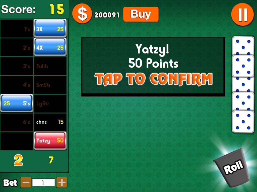 Yatzy ™ for iPad screenshot 2