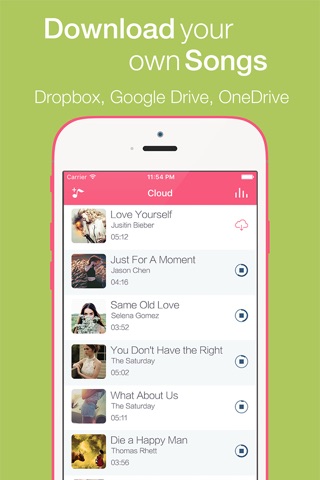 CloudMusic - Music Player for Google Drive, OneDrive, and DropBox screenshot 2