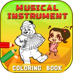 Musical Instrument Phonics Coloring Book: Learning English Vocabulary Free For Toddlers And Kids!