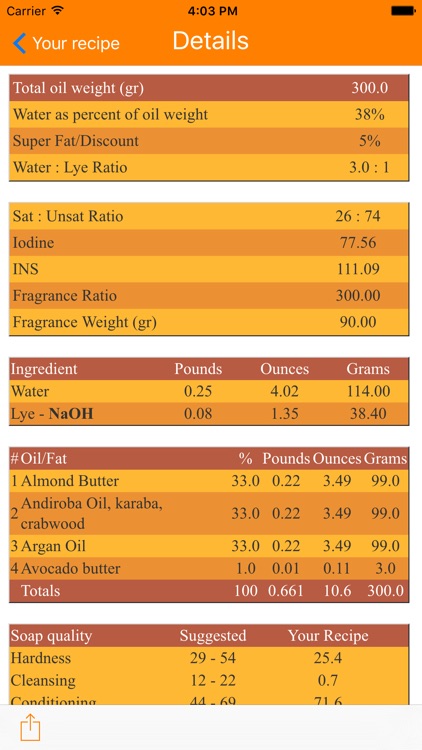 Soap calculator PRO screenshot-3