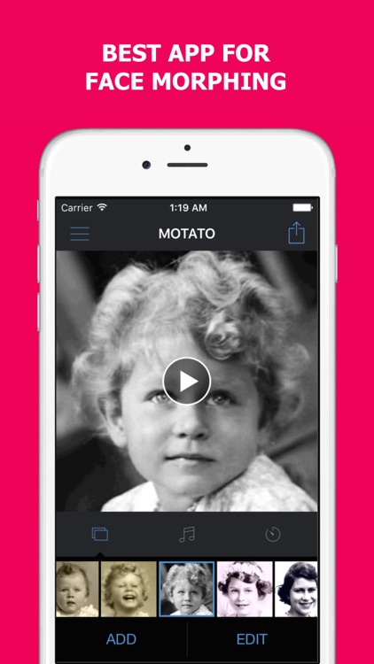 Motato: Morph Face Pictures for Slideshow Maker screenshot-0