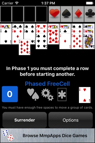 Phased FreeCell Solitaire screenshot 3