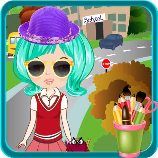 High School Girl Party Fashion Dress Up Icon
