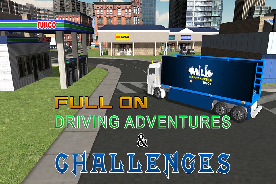 3D Milk Transporter Truck – Extreme trucker driving & parking simulator game screenshot 3