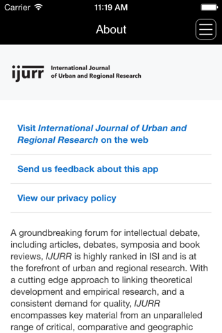 International Journal of Urban and Regional Research screenshot 2