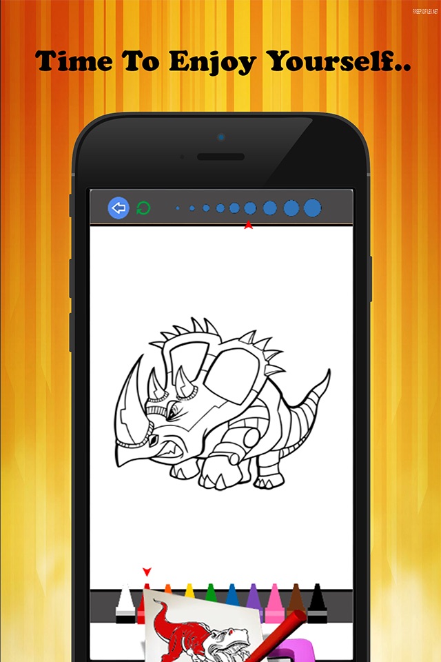 Dinosaur Paint and Coloring Book - Free Games For Kids screenshot 3